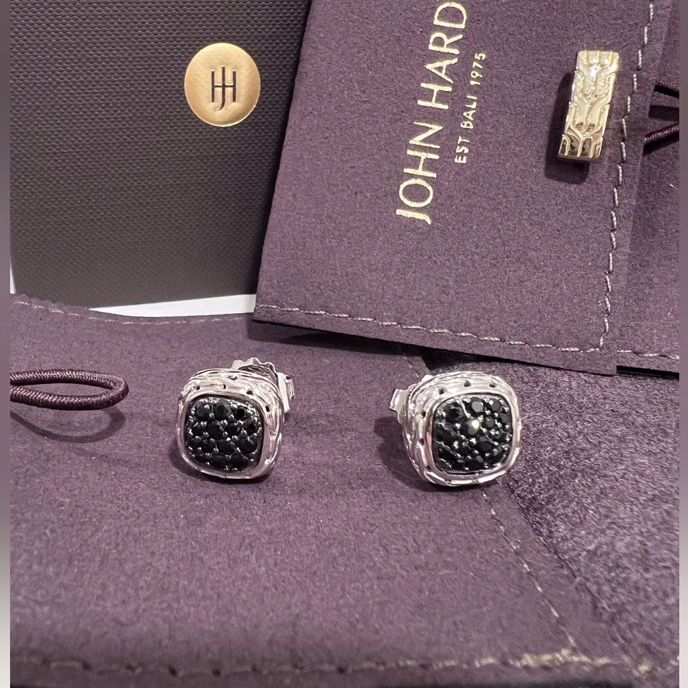 John Hardy Carved Chain Stud Earings - Picture 4 of 5